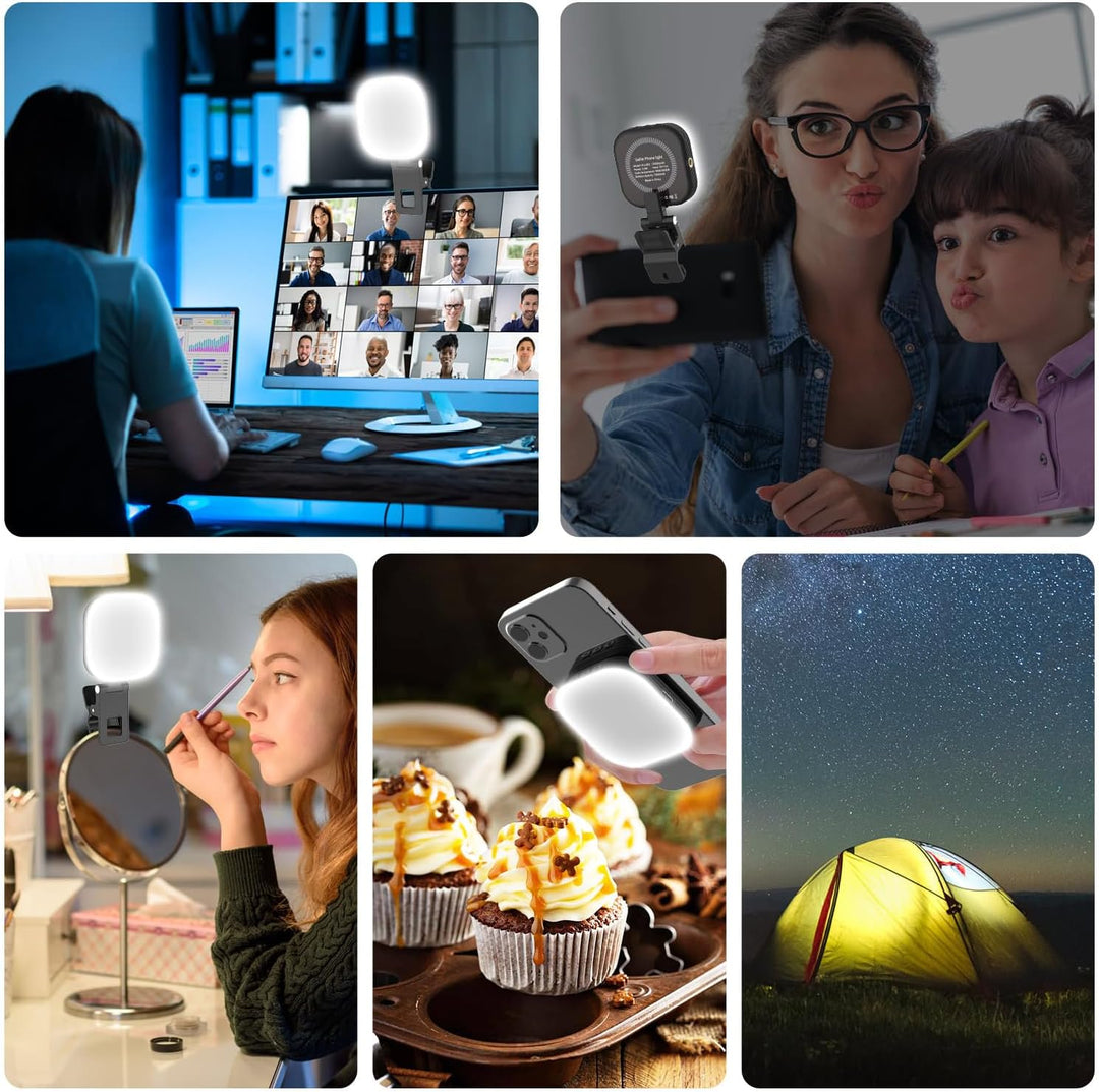 Mini Magnetisches Handy-Selfie-Licht, kompatibel mit iPhone Magsafe, Clip-on-Taschenlicht für Tablet