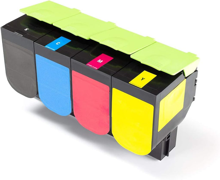 Green2Print Toner Toner-Set, 4 Kartuschen 1x 3000, 3X 2300 Seiten passend für Lexmark CX317DN, CX417