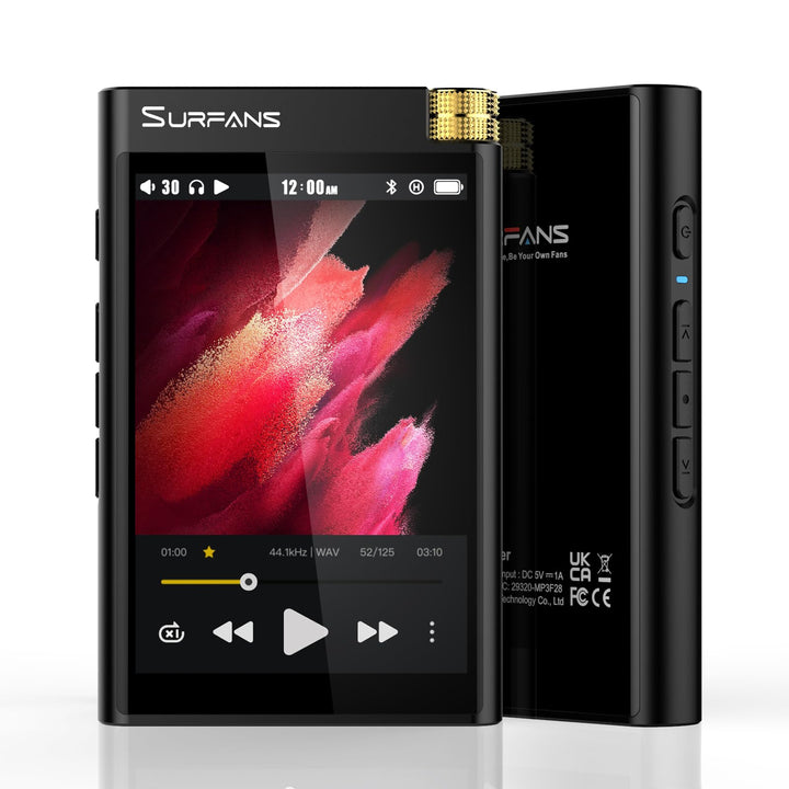 Surfans HiFi Bluetooth Mp3 Player: F28 High Res Verlustfreier Tragbarer Musik Player 3,5 Zoll Digita