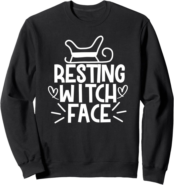 Ruhendes Hexengesicht - Lustiges Halloween Sweatshirt