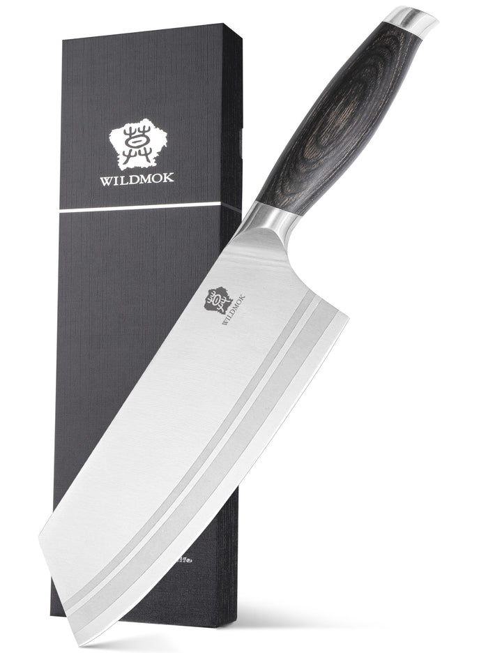 WILDMOK Fleischerbeilmesser 19,8 cm, ultrascharfe chinesische Kochmesser – Küchenhackmesser, deutsch