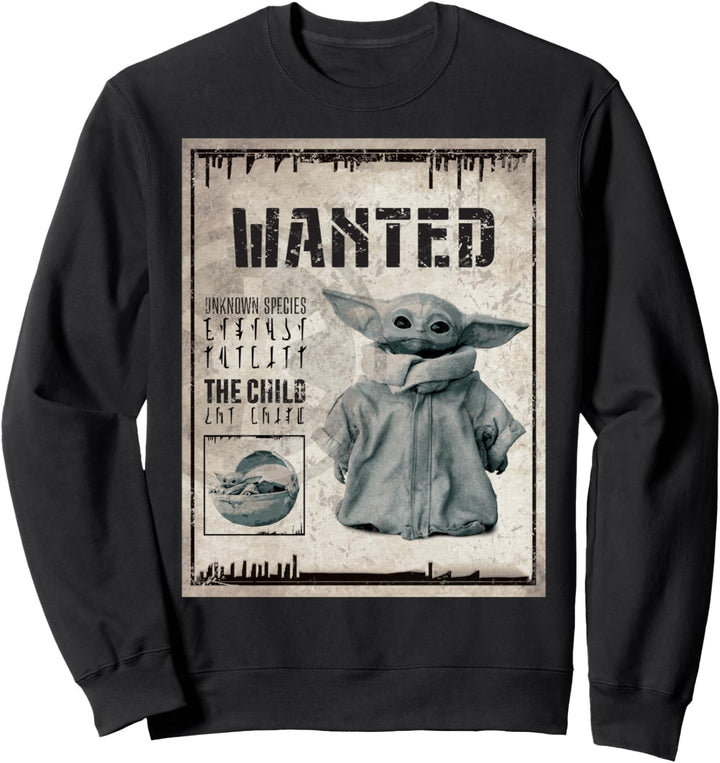 Star Wars The Mandalorian The Child Wanted Poster Sweatshirt