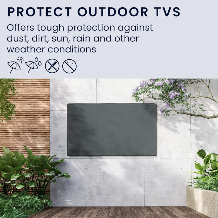 kwmobile 55" TV Outdoor TV Abdeckung - Fernseher Hülle Bildschirmschutz - Schutzhülle wetterfest - G
