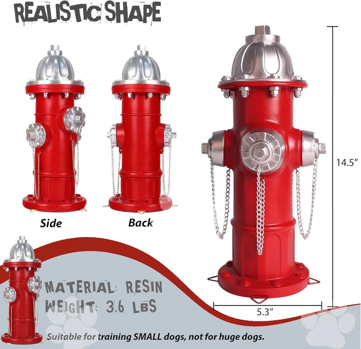 Prefdo Hunde-Feuer-Hydrant-Pfosten, Pee Post Trainingsstatue, für drinnen und draussen, Feuerhydrant