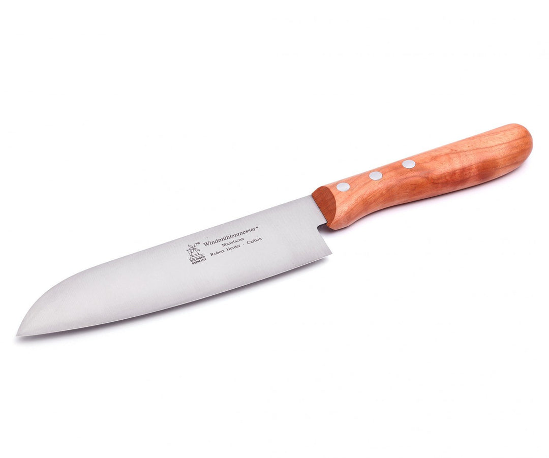 Windmühlenmesser Santoku, Carbon-Stahl, 164 mm, Kirsche, Nicht