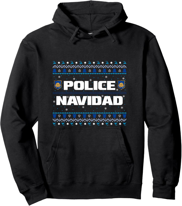 Ugly Christmas Polizei Police Navidad Weihnachten Pullover Hoodie
