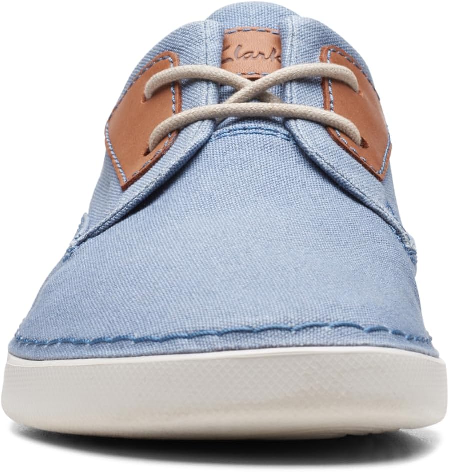 Clarks Herren Gereld Tie Sneaker 39.5 EU Blue Textile, 39.5 EU Blue Textile
