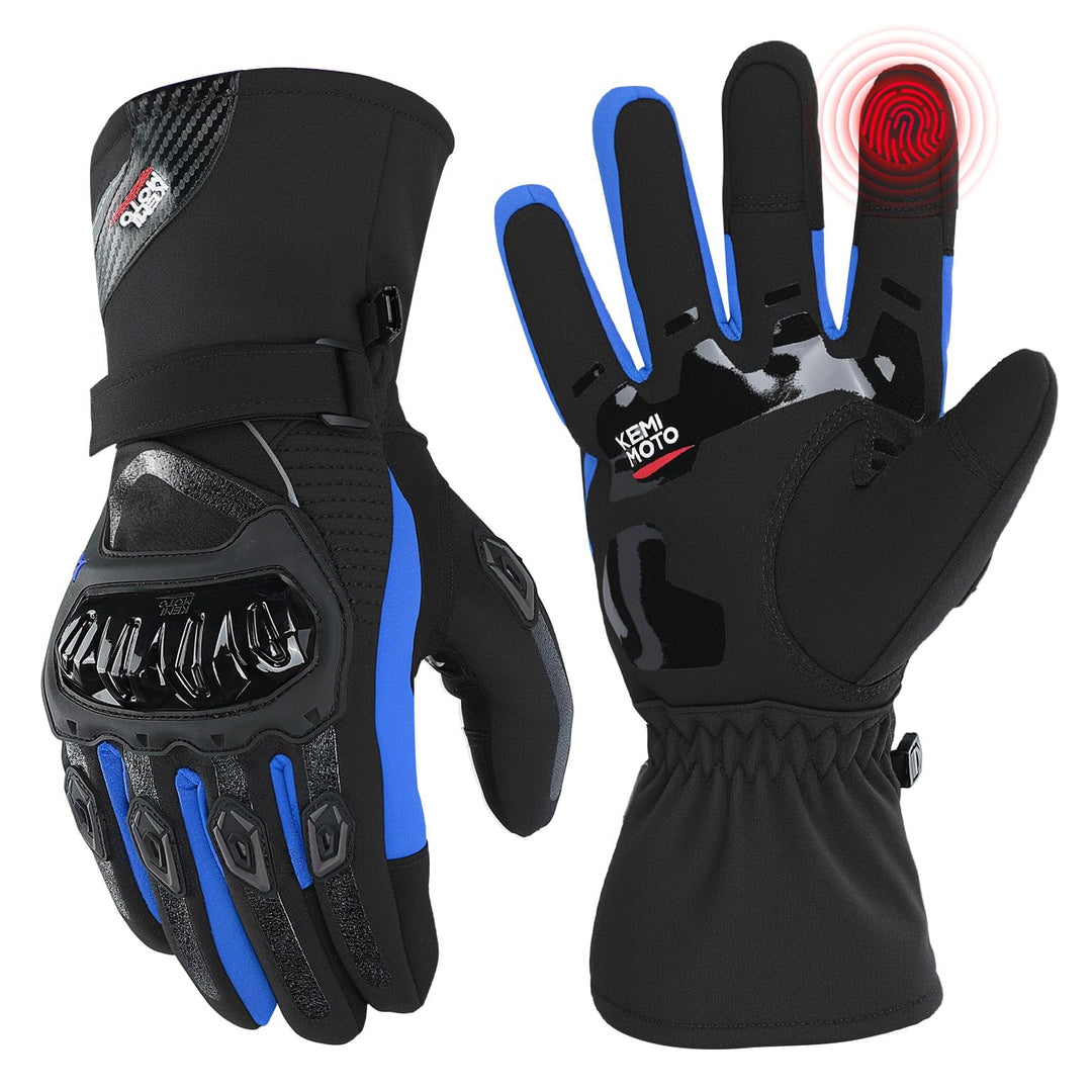 KEMIMOTO Winter Motorradhandschuhe, geprüfte Motorradhandschuhe,Motorrad Handschuhe Winter, Touchscr