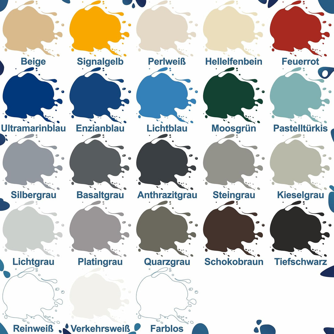 Fonteino 2K Fliesenlack Fliesenfarbe Wandfliesen Bodenfliesen - Steingrau 5Kg 5 kg (1er Pack) RAL 70