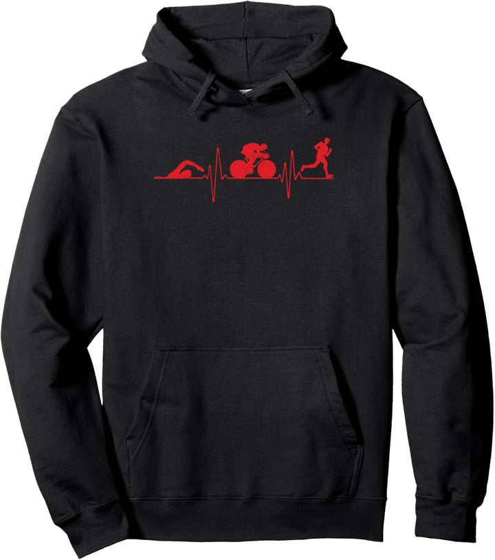 Herzschlag Für Triathlon Swim Bike Run Geschenk Sportler Pullover Hoodie