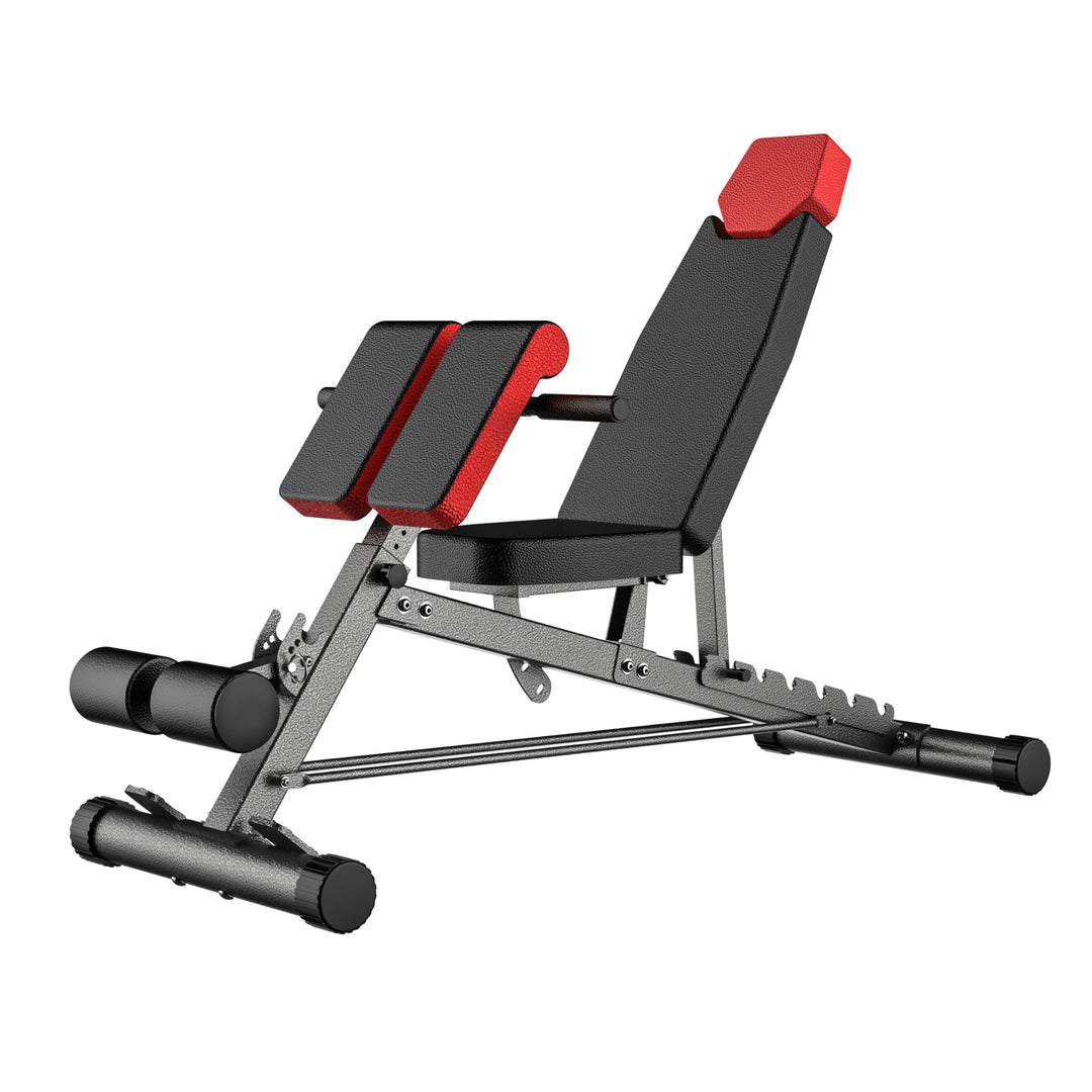 FF Finer Form Multifunktionale FID Hantelbank für Ganzkörpertraining, übergrosse Rückenverlängerung,