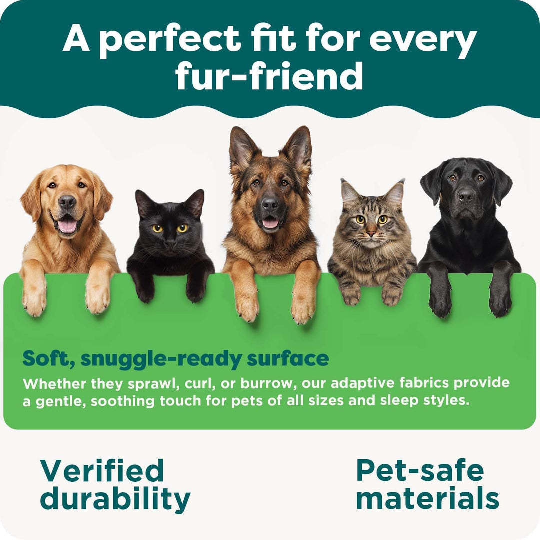 Furhaven Orthopädisches Hundebett für grosse Hunde, rund, mit abnehmbarem, waschbarem Bezug, für Hun