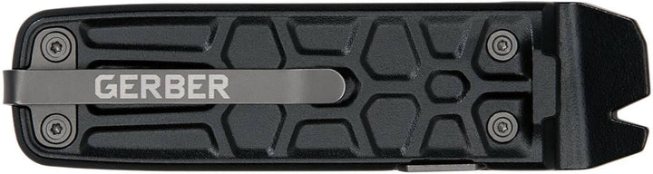 Gerber Multi-Tool mit 7 Funktionen, Messer mit glatter Klinge und Gürtelclip, Lockdown Slim Pry, Gus