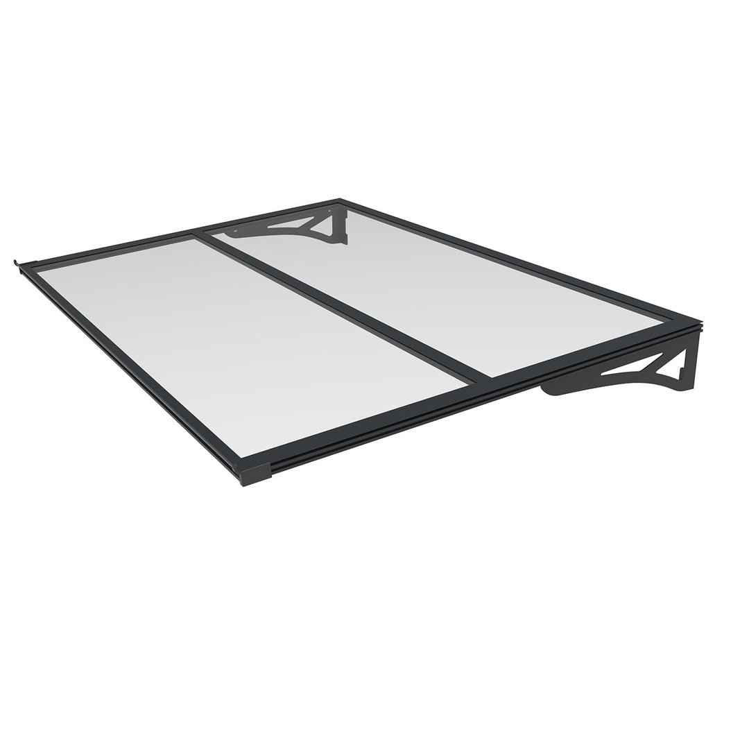 SCHARTEC Aluminium-Vordach W1200/W1400 als Haustürvordach 120 oder 140 cm | schützt auch bei extreme