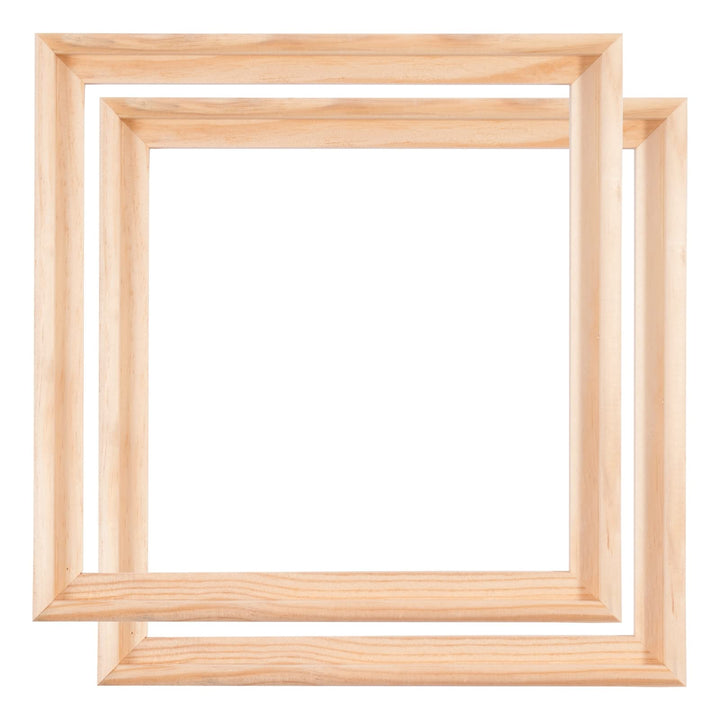 2 SCHATTENFUGENRAHMEN für KEILRAHMEN 30x30 cm | Schattenfugen Bilderrahmen für Leinwände auf Keilrah