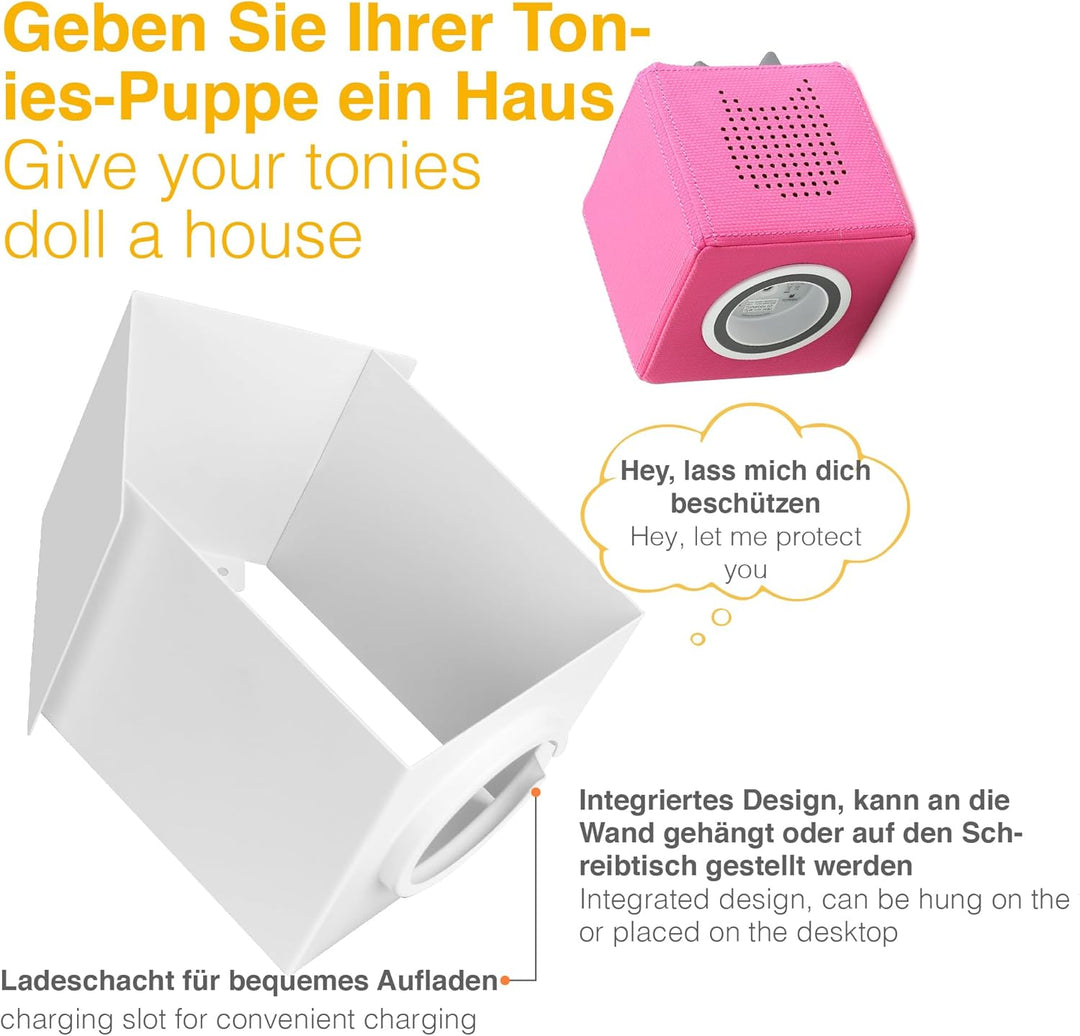 Hausform Tonie Regal vollständig magnetisches Toniebox Regal für mehr als 40-50 Figuren + Box Tonier