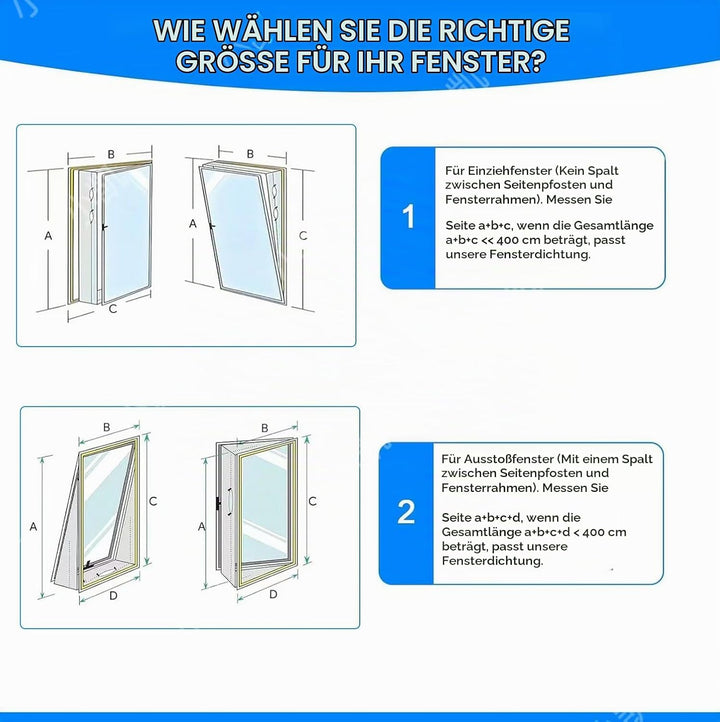 500CM Fensterabdichtung für Mobile Klimageräte, Klimaanlagen, Wäschetrockner, Ablufttrockner, Fenste