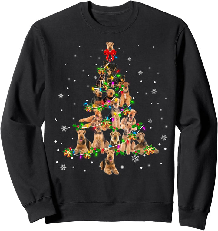 Airedale Terrier Christmas Tree X-Mas Gift Sweatshirt