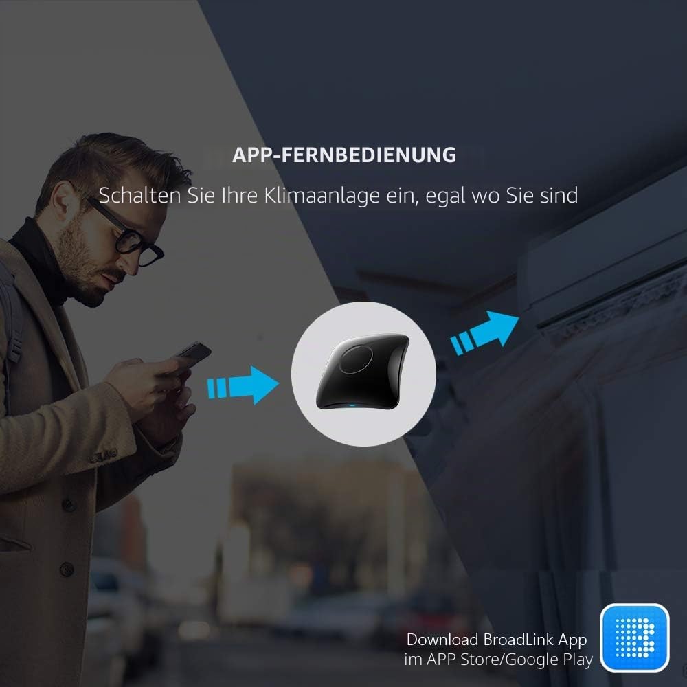 BroadLink - RM4 Pro, IR und HF Universal-Fernbedienung, All-in-One Hub, Code-Lernfunktion, WLAN, für