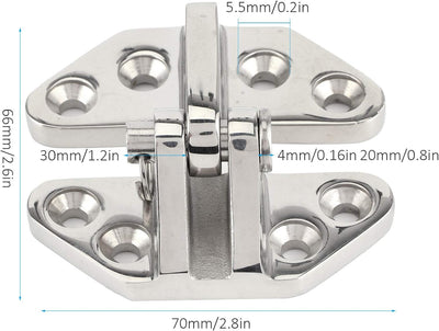 aqxreight - Lukenscharnier, 2 Stück 316 Edelstahl Spiegelpolieren Abnehmbarer Stift Marine Hatch Sch