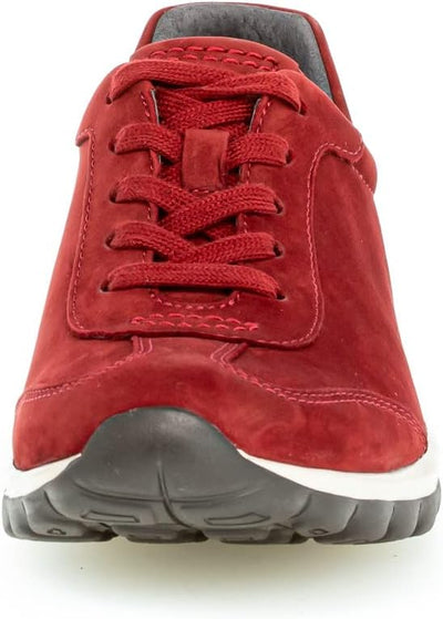 Gabor Damen Low-Top Sneaker, Frauen Halbschuhe,Wechselfussbett 37 EU Rot Dark Opera, 37 EU Rot Dark