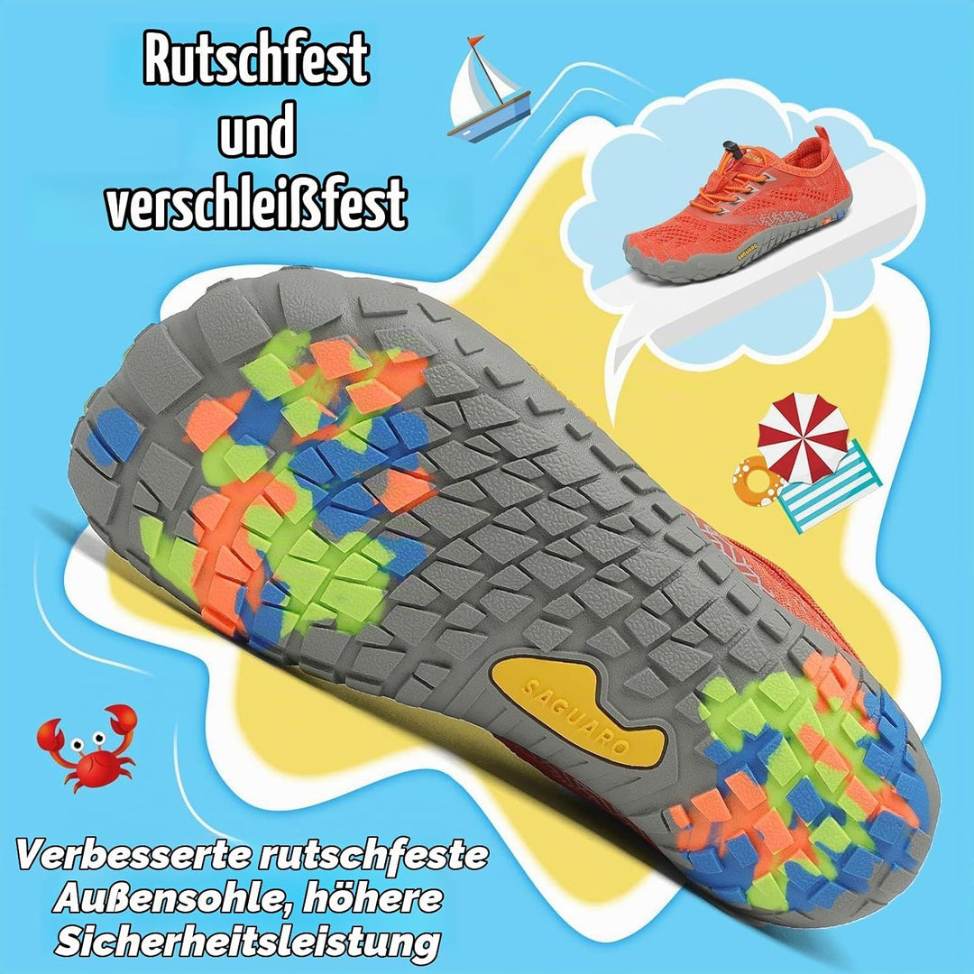 SAGUARO Kinder Barfussschuhe Schnell Trocknend Badeschuhe,24-36 EU 25 EU Orange, 25 EU Orange