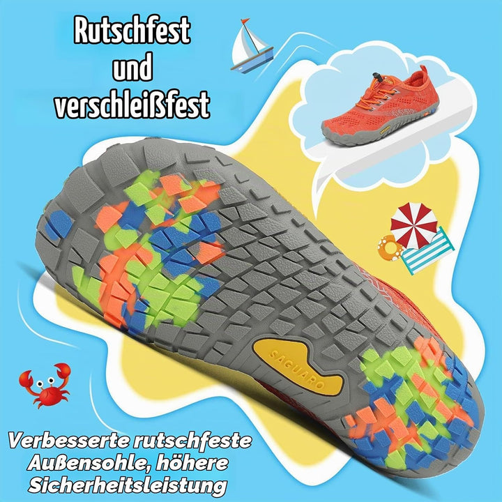 SAGUARO Kinder Barfussschuhe Schnell Trocknend Badeschuhe,24-36 EU 25 EU Orange, 25 EU Orange