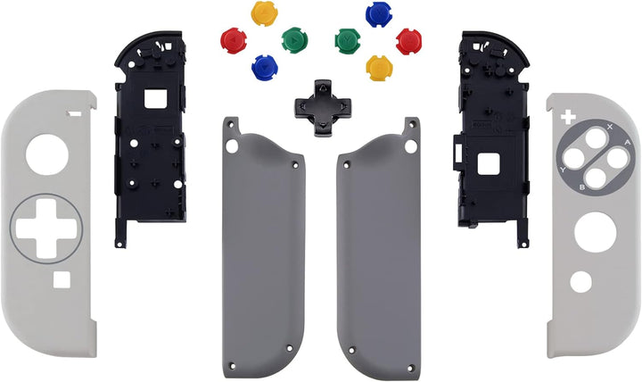 eXtremeRate NS Joycon Hülle & Tasten, DIY-Ersatz Gehäuse Case Grips Skin Shell & Knöpfe Buttons Umba