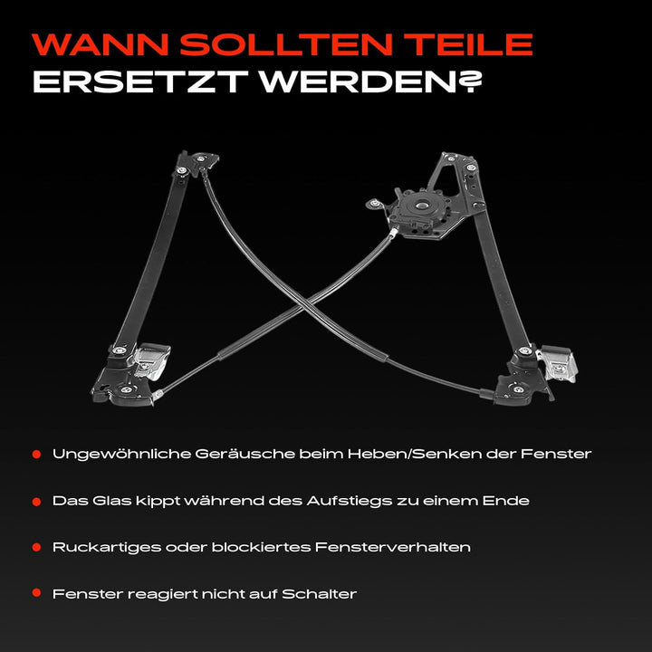 Frankberg Elektrisch Fensterheber Ohne Motor Vorne Links Kompatibel mit Galaxy WGR A-l-h-a-m-b-r-a 7