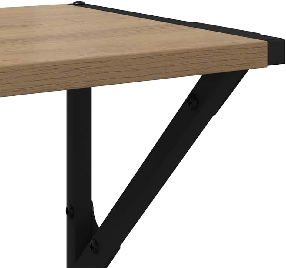 vidaXL Wandregale 2 pcs Artisan-Eiche 60 x 25 x 25,5 cm Holzwerkstoff, Moderne, robuste Wandregale,