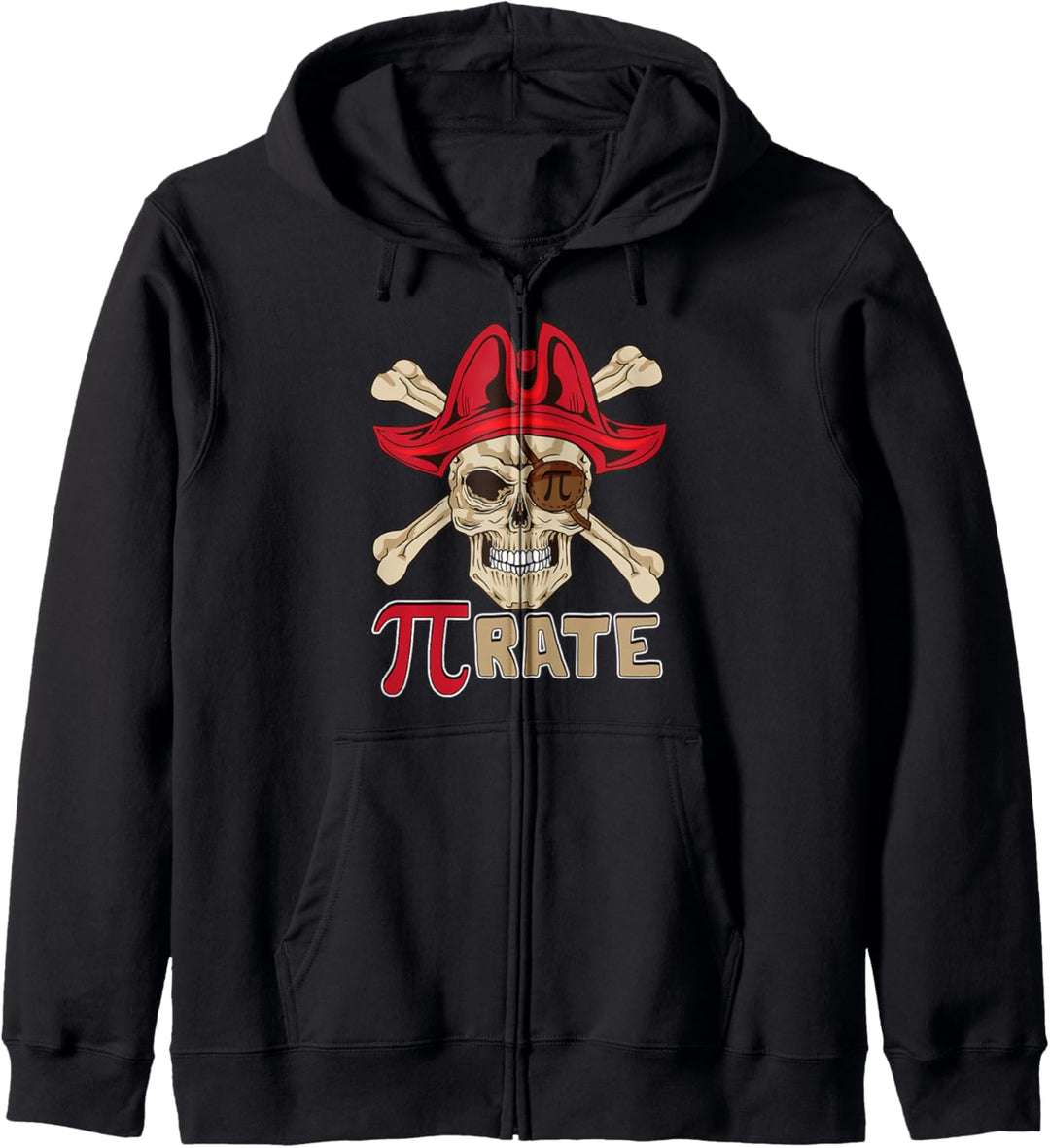 Piraten-PU-Tag Lustige Jolly Roger Flag Ship Schädel Mathe Kapuzenjacke
