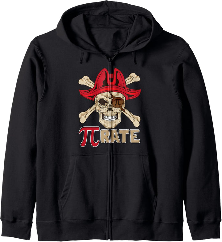 Piraten-PU-Tag Lustige Jolly Roger Flag Ship Schädel Mathe Kapuzenjacke