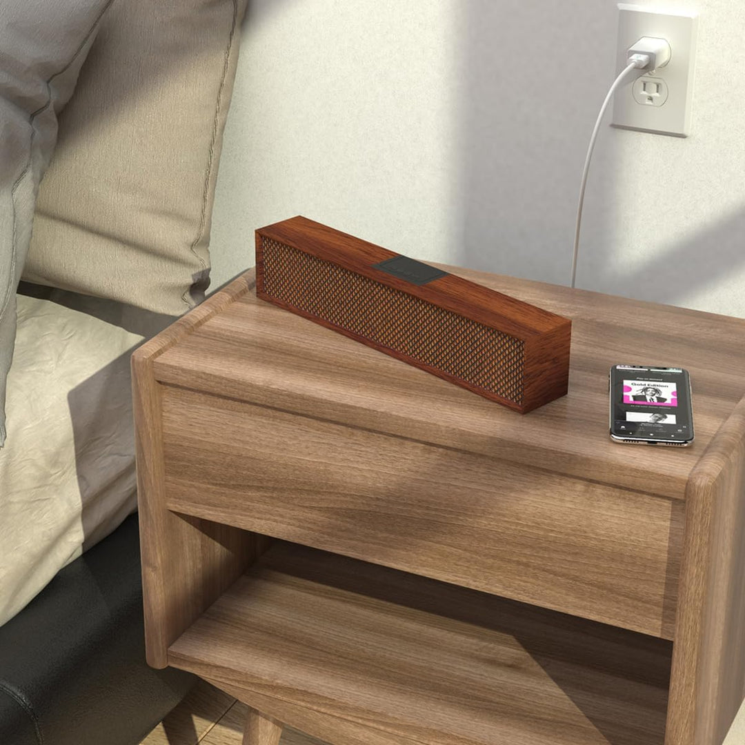 Smalody Bluetooth-Lautsprecher, PC-Lautsprecher Klassische kabellose Holzlautsprecher Stereo-Bass-So