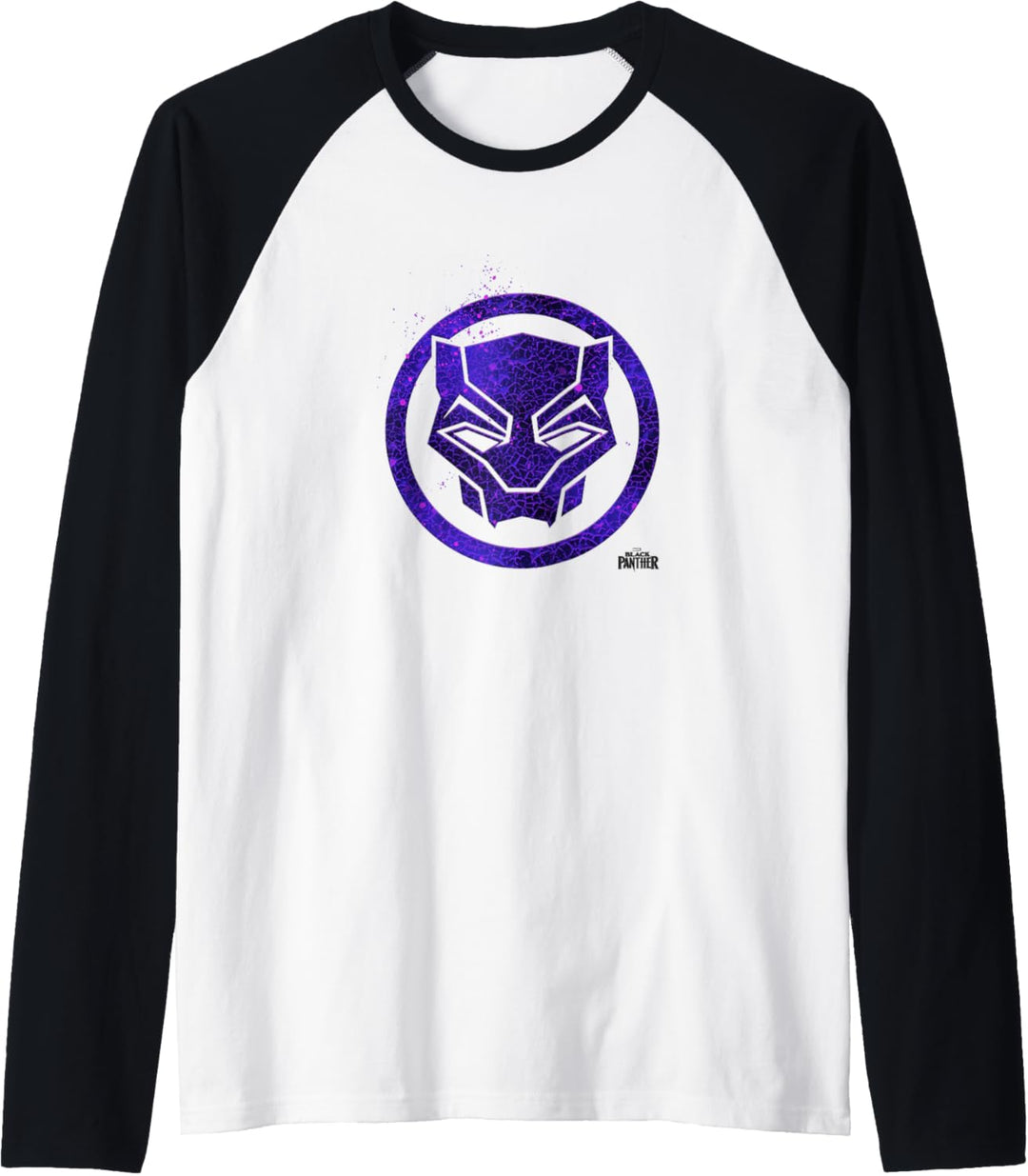 Marvel Black Panther Purple Panther Mask Circle Raglan