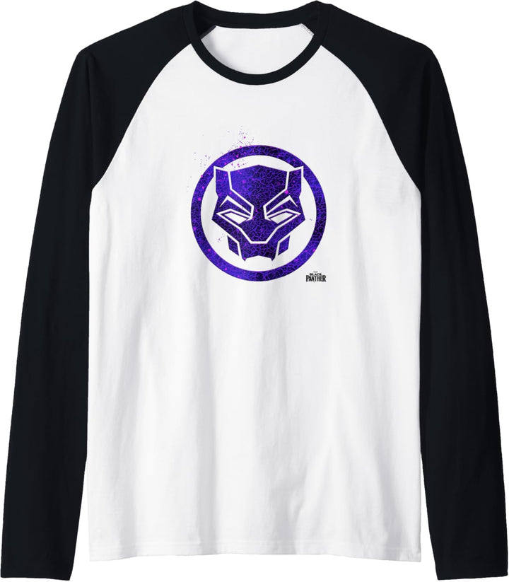 Marvel Black Panther Purple Panther Mask Circle Raglan