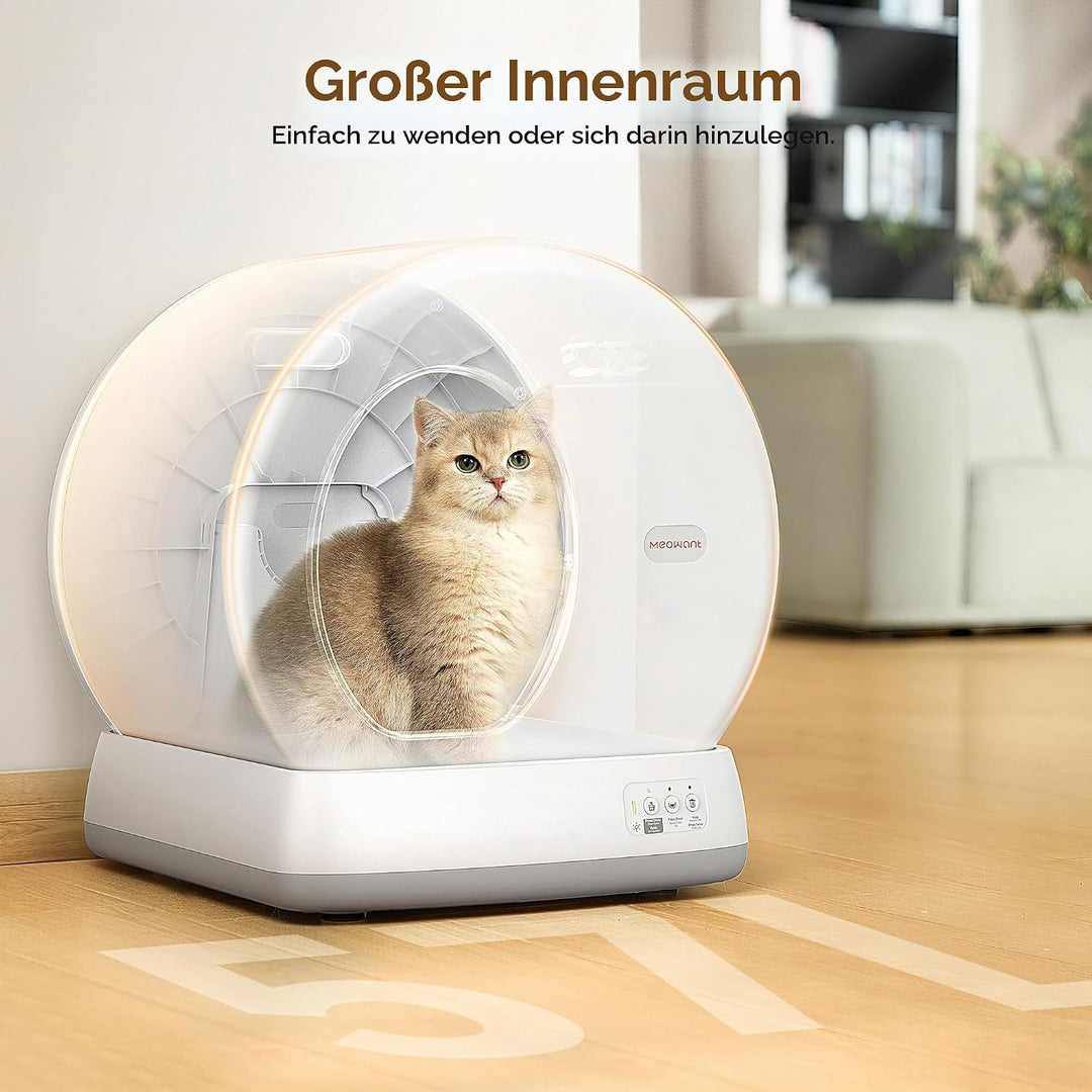 MeoWant Selbstreinigende Katzentoilette Grosses mit App-Steuerung | Automatisches Katzenklo mit Inte