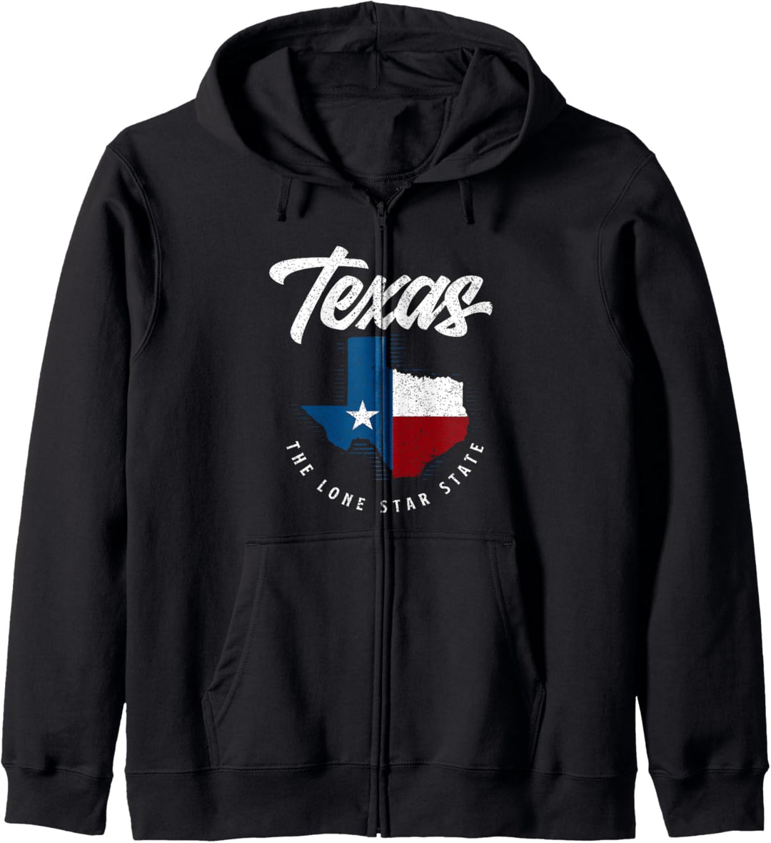 Texas The Lone Star State – Karte von Texas Kapuzenjacke