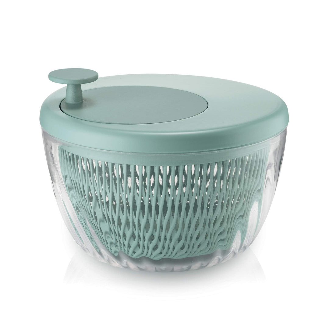 Guzzini - Kitchen Active Design, SPIN&STORE Salatschlüder mit Deckel - Olivgrün, Ø26 x h19 cm | 400