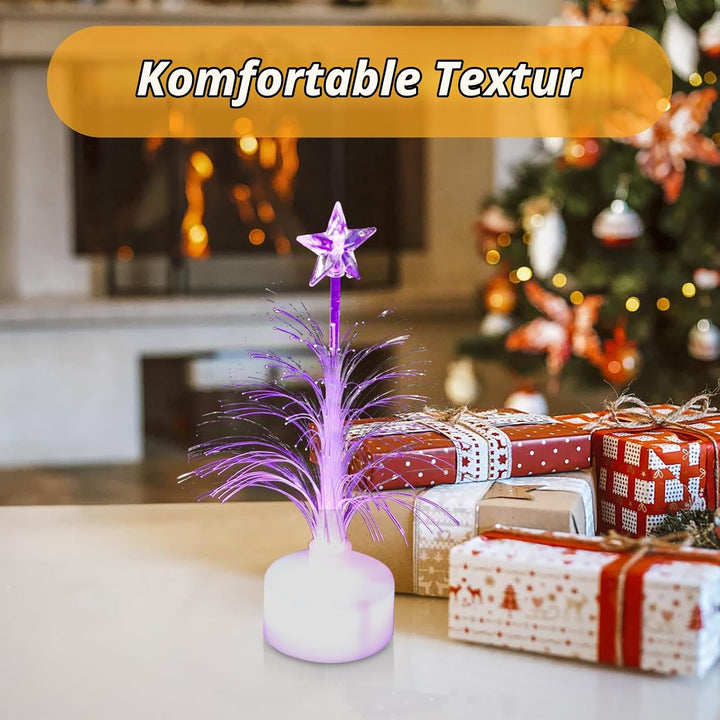 MAGICLULU Mini Led Faser Weihnachtsbaum Mit Farbwechsel USB Stromversorgung Weihnachtsbaum Für Weihn