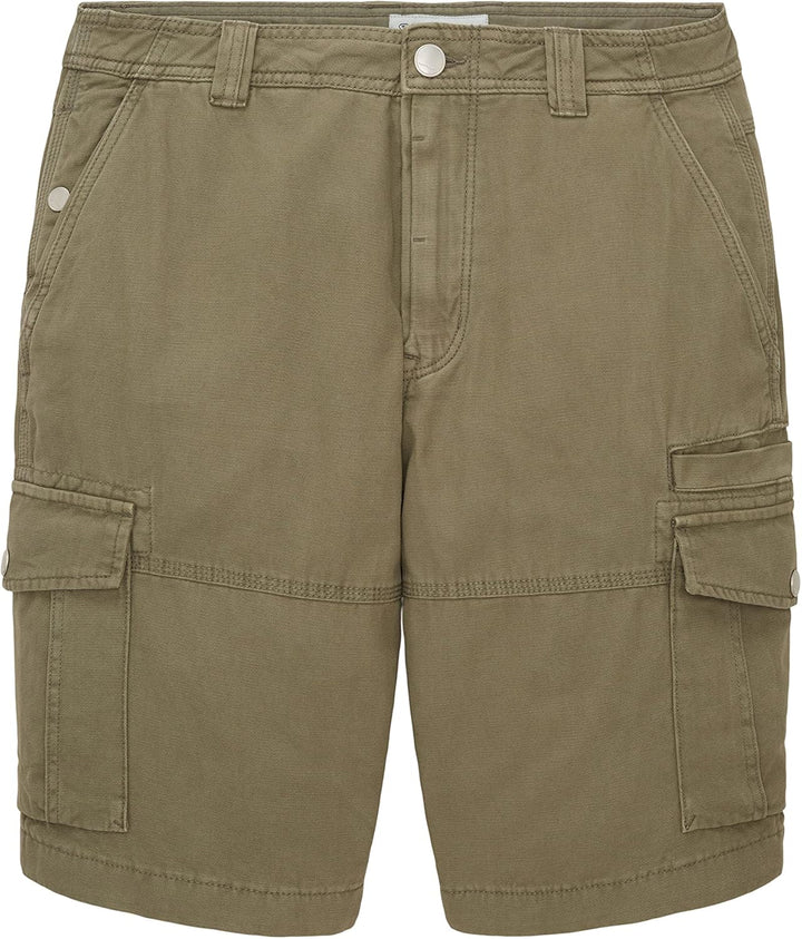 TOM TAILOR Herren Relaxed Fit Cargo Shorts 28 10415 - Dusty Olive Green, 28 10415 - Dusty Olive Gree