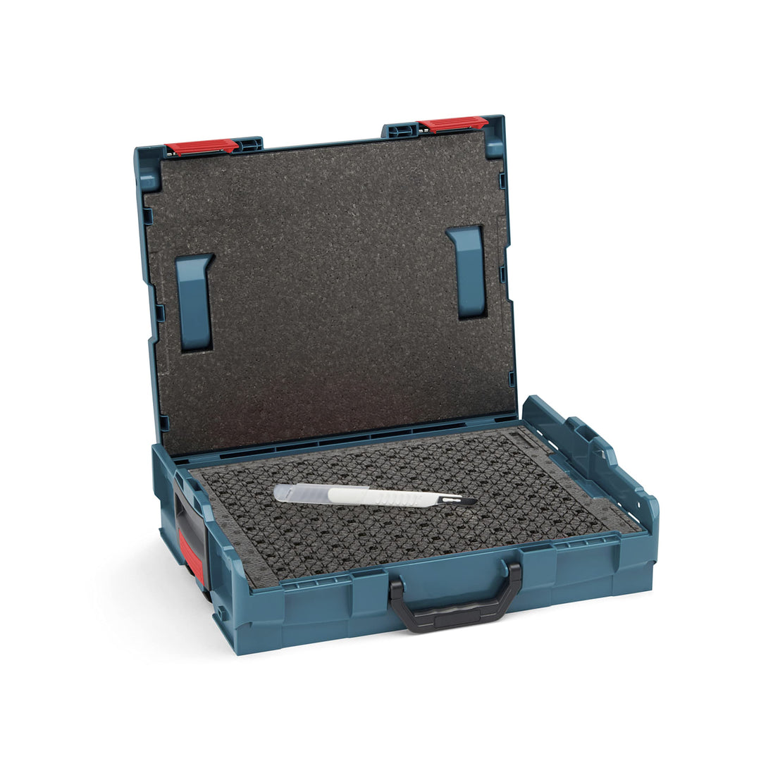 Bosch Sortimo L-Boxx 102 Werkzeugkoffer-Set • professional blau ohne Logo • bestückt mit Schnitteinl