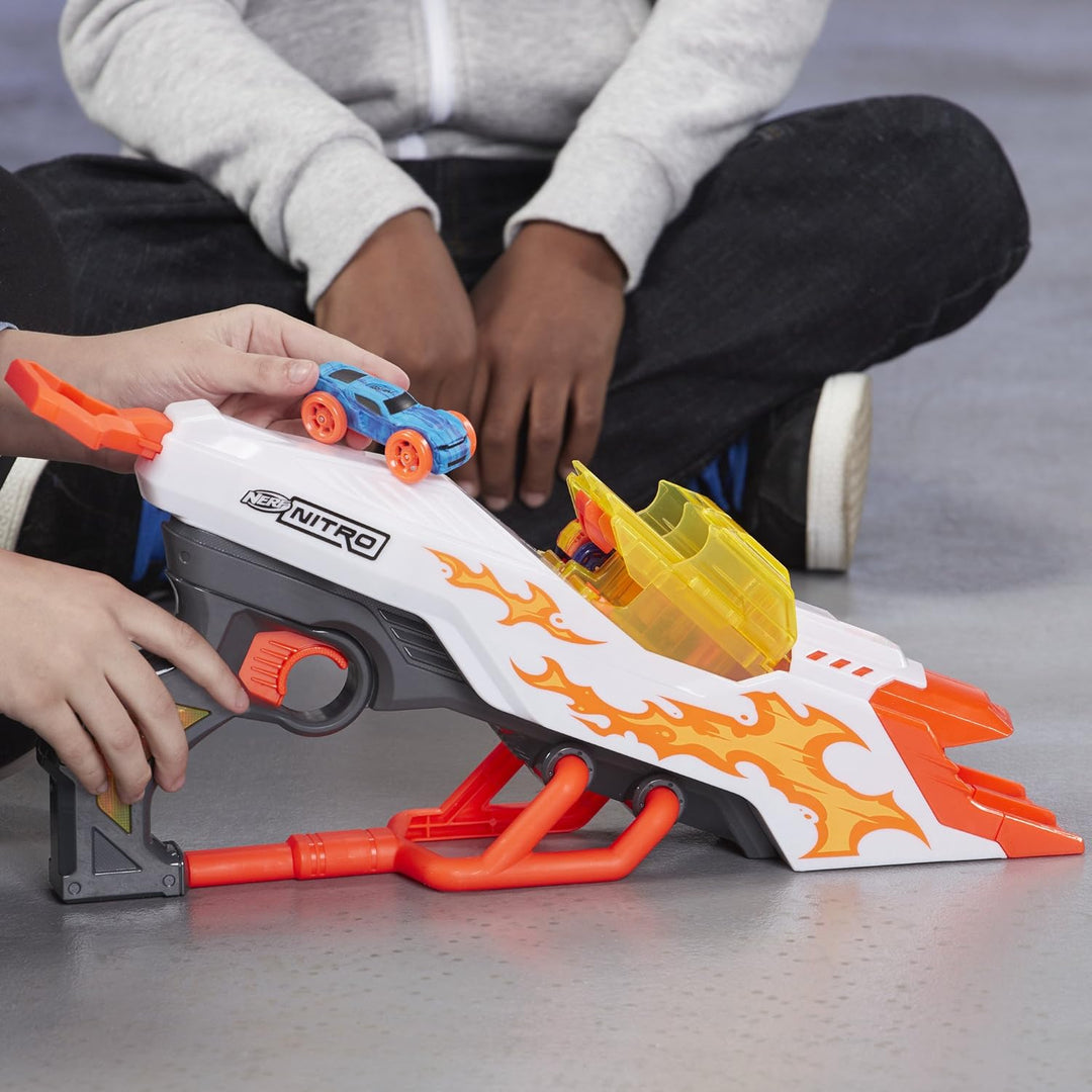 NERF Hasbro Nitro E0858EU4 Doubleclutch Inferno, Fahrzeugblasterset Multicolour