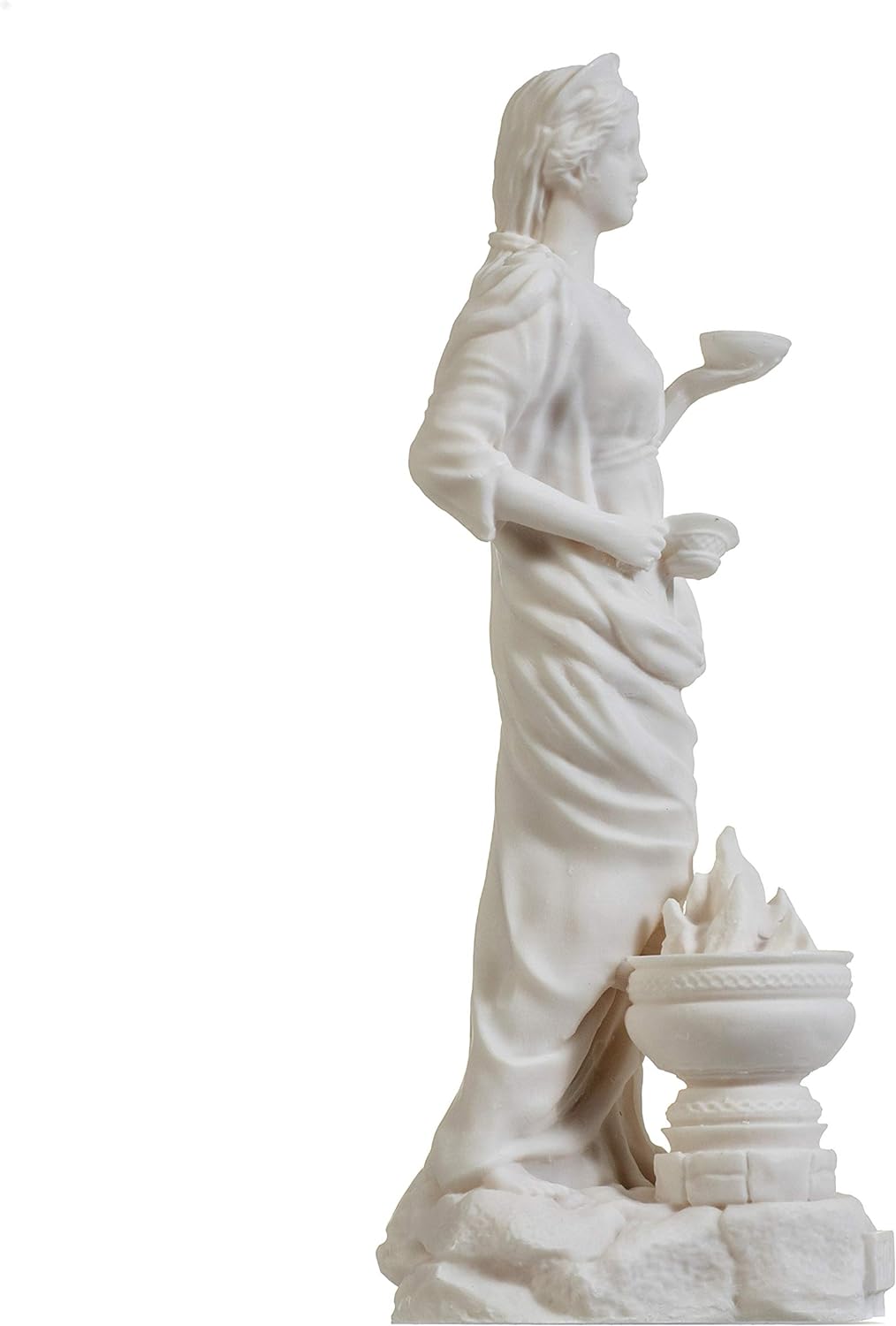 BEAUTIFUL GREEK STATUES Hestia Göttin of The Hearth, Home Family, and The State Alabaster Statue, 22