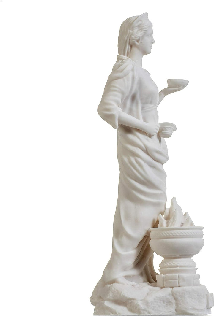 BEAUTIFUL GREEK STATUES Hestia Göttin of The Hearth, Home Family, and The State Alabaster Statue, 22
