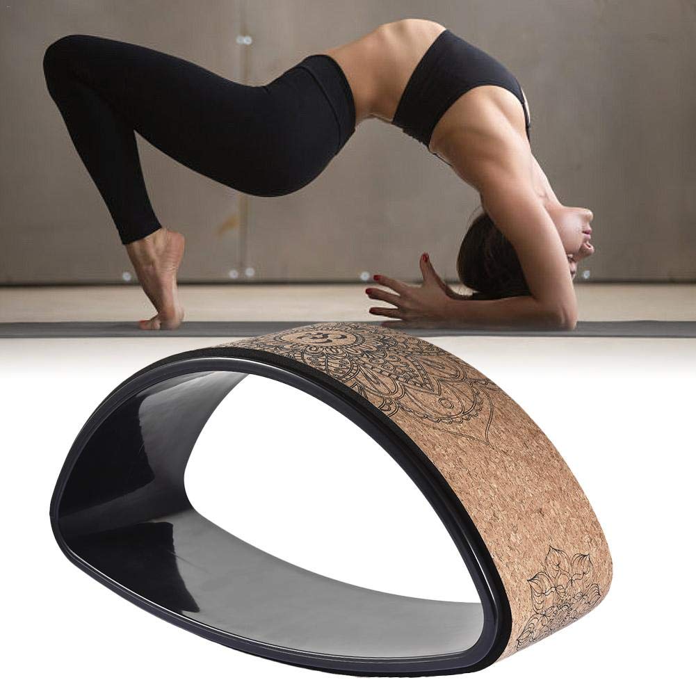Windyday Yoga Rad Natürliches Dehn Wheel Rolle - Rutschfest, Flexibel, Belastbar Bis 200KG (Ellipse)