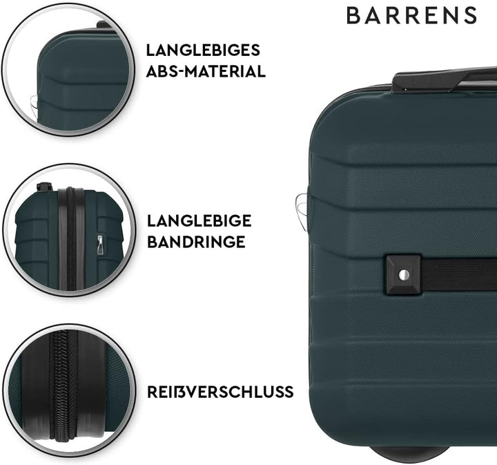 BARRENS Kosmetiktasche | Reiseetui mit Griff | Handgepäck | Zur Befestigung am Koffer oder zum Trage