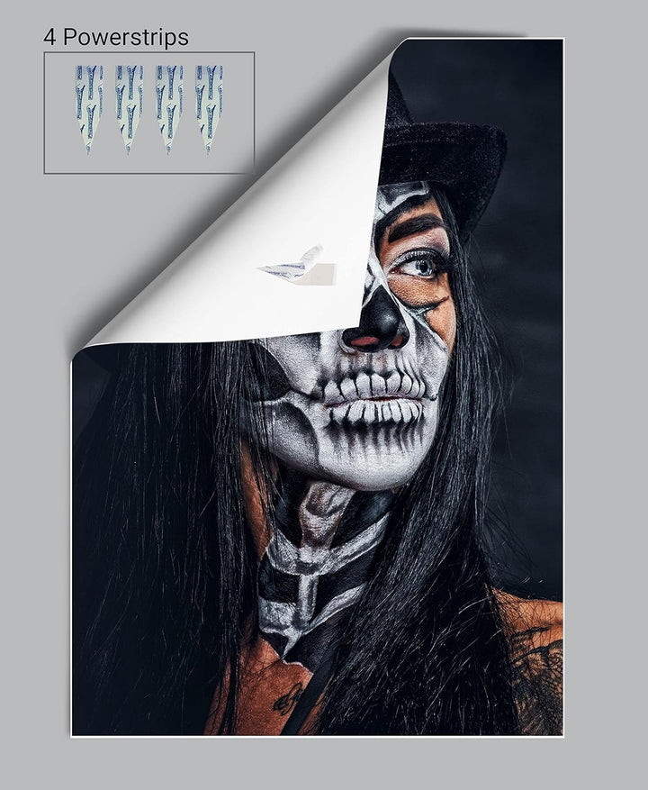 wandmotiv24 Poster als Wanddeko, Grösse Din A0, Model mit Totenkopf Makeup, Schminke, Hut, Frau, Mod