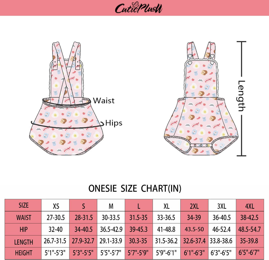 Baumwolle Knopf Schritt Erwachsene Onesie Strampler Bodysuit Pyjamas- Full Print Overalls, XS Fr