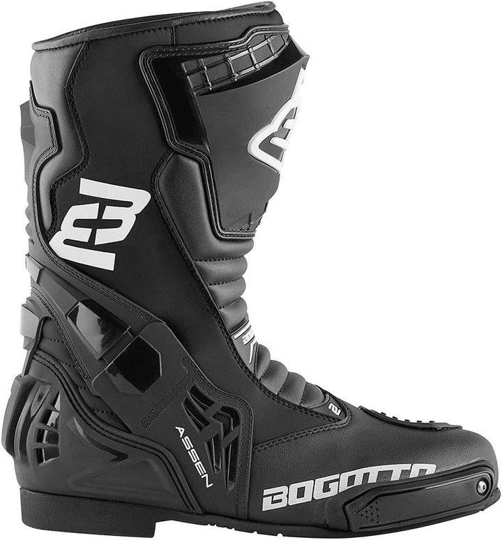 Bogotto Assen Motorradstiefel, schwarz, 40 | CE-Protektoren