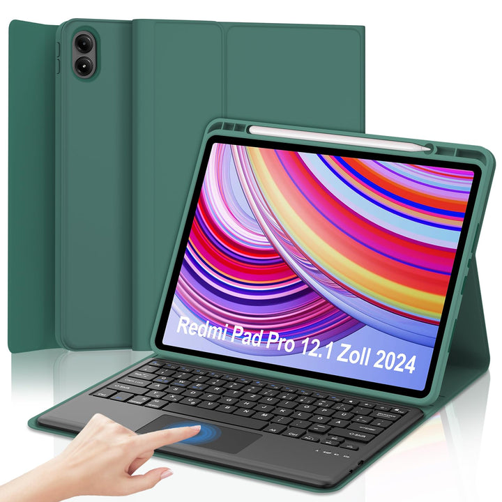 IVEOPPE Tastatur für Redmi Pad Pro 12.1 Con Touchpad, Hülle Tastatur für Redmi Pad Pro 2024, Bluetoo